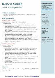 Sales representatives give presentations, demonstrate and sell products or services to potential buyers, and negotiate sales terms. Credit Card Specialist Resume Samples Qwikresume