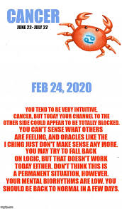 You will receive full support from your life partner this year. Cancer Daily Horoscope Imgflip