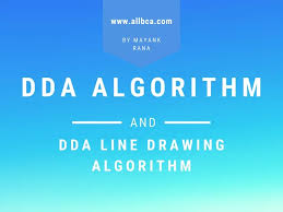 It is a faster method for calculating pixel positions than the direct use of equation y. Dda Algorithm Dda Line Drawing Algorithm All Bca Best Courses Academy