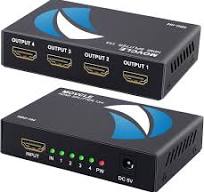 VKBAND HDMI Splitter 1 In 4 Out V1.4 Powered 1x4
