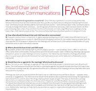 Board Chair and Chief Executive Communications