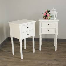 Eliza White Range Furniture Bundle Pair Of Two Drawer Bedside Table Shabby Chic Bedside Table Furniture Pair Of Bedside Tables