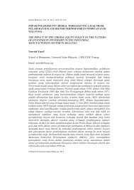 Sektor ini bersifat dinamik dan mempunyai banyak. Pdf Impak Polisi Ekuiti Liberal Terhadap Pola Hak Milik Pelaburan Dalam Sektor Perindustrian Pembuatan Di Malaysia The Impact Of The Liberal Equity Policy On The Pattern Of Investment Ownership In The Industrial