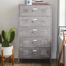 Bespoke 5 drawer storage chest of drawers unit. Locker 5 Drawer Tall Dresser Pottery Barn Teen