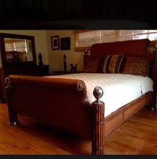 This bed set brings class and style to any bedroom in the home. Thomasville Ernest Hemingway King Size Bed Frame Headboard Footboard Sideboard 2 End Tables Headboards Footboards Woodcliff Lake New Jersey Facebook Marketplace