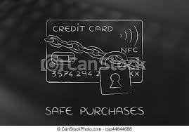 A selection of card designs. Credit Card With Lock And Chain As Funny Payment Safety Safe Payments And Fraud Protection Concept Credit Card With Lock Canstock