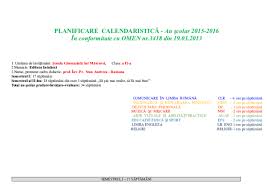 Necesitatea acestora in exercitarea rolurilor si atributiilor. Doc Planificare Clasa A 2 A Stan Andreea Ramona Academia Edu