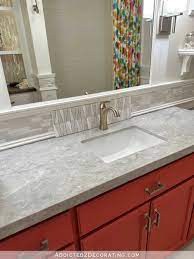 New Vicostone Quartz Countertop In Our Hallway Bathroom - Addicted 2  Decorating®