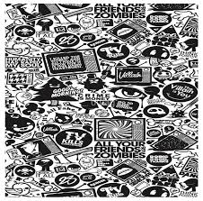 Black And White Graffiti Wallpaper Hd Art 15 A Line Dress By Uway Iphone Wallpaper Pattern Cartoon Wallpaper Iphone Wallpaper