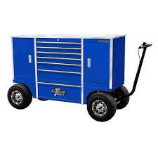 Extreme Tools 70 In 7 Drawer 2 Compartment Pit Box With Stainless Steel Work Surface And Hand Controlled Disc Brake In Blue Txpit7009bl The Home Depot Tool Chest Tool Box Tool Cabinet