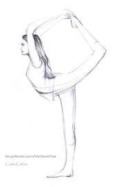 Youngwoman Lord Of The Dance Pose Natarajasana Yoga Drawing Yoga Art Drawings