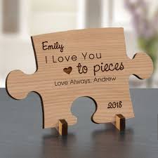 Engraved Love You To Pieces Wood Puzzle Piece Love You To Pieces Valentine Gifts For Girlfriend Unique Valentines Day Gifts