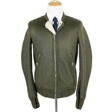 Nwot Rick Owens Ram Leather Shearling Fur Lined Cashmere Knit Bomber Jacket 40 Leather Denim Jackets Open Coat Jacket