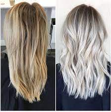 Before And After Icy Blonde With Shadowed Roots Habit Salon Az Roots Hair Icy Blonde Hair Hair Styles