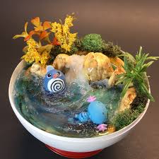 Wooper Poliwag Pokeball Diorama Terrarium With 4 Inch Stand Etsy Resin Crafts Pokemon Terrarium Pokemon Gifts