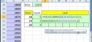 How To Create An Array For A Stem And Leaf Chart In Excel