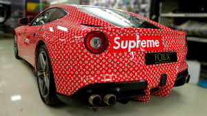 Supreme auto mats are factory direct at wholesale prices. Lv Supreme Car Wrap Supreme And Everybody