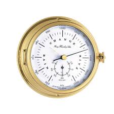 Hermle Annapolis Barometer And Thermometer 90009000040 Brass Clock Timely Onlineshopping Maritime Style Barometer Garden Gadgets