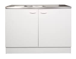 Souvent, elles n'ont plus de place pour un. Meuble De Cuisine Sous Evier 2 Portes Blanc H86x L120x P60cm Leroy Merlin