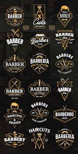Banner template with barber concept design for advertise. Barber Emblems Logo Templates Barber Logo Barber Shop Decor Barber Shop