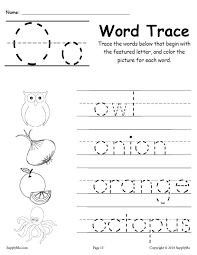 Find famous film titles, phrases and more! Letter O Words Alphabet Tracing Worksheet Supplyme