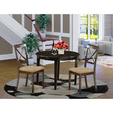 Shop wayfair for all the best small 2 seat kitchen & dining tables. Bost3 Cap C 3 Pc Small Kitchen Table Set Round Table And 2 Dining Chairs