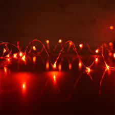 Red Plug In Led Dew Drop String Lights
