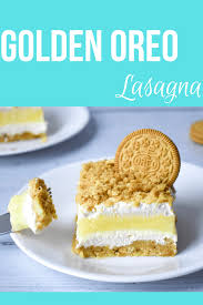 No Bake Golden Oreo Lasagna Oreo Recipes Oreo Dessert Oreo Lasagna
