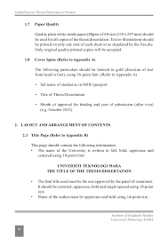By using this tool, you. Uitm Thesis Guidelines 2013