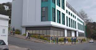 The reception is rundown with paint flaking of the handrail and cigarette buts on the steps leading to reception. Torbay Council Asks Itself For Permission To Build 11m Premier Inn In A Car Park Devon Live