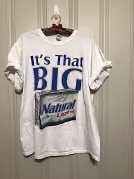 Vintage 90s Natural Light Its That Big Mens Etsy Mens Graphic Tee Mens Crew Neck Graphic Tees