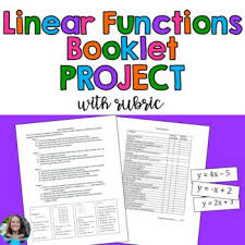 Student Directions And Scoring Rubric For Linear Functions Booklet Students Create A Booklet Using The Instructions In Which Th Linear Function Booklet Rubrics