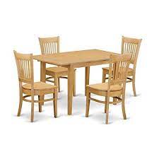 East West Furniture Nova5oakw 5 Piece Dining Table And 4 Chairs Set Read More Reviews Of Kitchen Table Settings Modern Dining Table Set Modern Dining Table