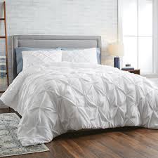 Some have a wider variety of designs available, including solid colors or prints, though these options may be more limited. Better Homes Gardens White Pintuck 3 Piece Comforter Set Full Queen Walmart Com Walmart Com