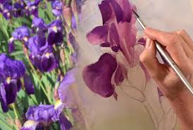 After you finish all form work on petals, remove masking (after painting it totally dry) of stamens. How To Paint An Iris A Watercolour Painting Tutorial