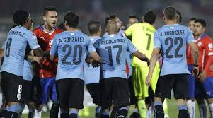 Martín cáceres, jose maría giménez, diego godín, matías viña; Copa America Chile Down Nine Man Uruguay To Enter Semis Sports News The Indian Express