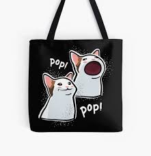 Select size to see the return policy for the item. Pop Cat Meme Popcat Popping Cat Stofftasche Von Coolintent Redbubble