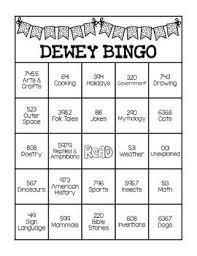 Dewey Decimal System Bingo Game Dewey Decimal System School Library Lessons Library Lessons