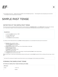 To express the perfect aspect, we need the auxiliary verb 'to have' and to express progression, we need the auxiliary verb 'to be'. Simple Past Tense English Grammar Guide Ef Pdf Pdf Grammatical Tense Morphology