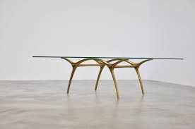 Rated 4 out of 5 stars. Italian Brass Coffee Table With Sculptural Base 1950 Mid Mod Design