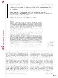 Our nurses are online between 9am and 5pm monday to friday. Pdf Evaluation Outcomes Of A Long Running Adult Nutrition Education Programme