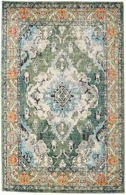 leia groen 200x300 vloerkleed vintage groen boheems tapijt vloerkleed vintage