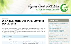 Maybe you would like to learn more about one of these? Lowongan Kerja Yarsi Sumbar 2018