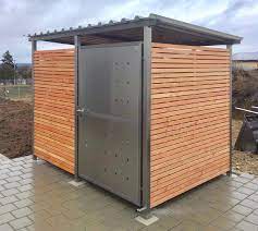 Ein mülltonnenhaus ist ein begehbarer raum außerhalb des hauses, der platz für mehrere mülltonnen bietet. Mulltonnenhaus Mit Holzverkleidung L270 Cm X T180 Cm