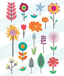 Scandinavian floral background, mid century wallpaper, seamless pattern Mid Century Mod Flower Graphics Download Star Illustration Graphic Design Typography Modern Flower