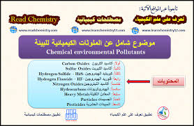 موضوع شامل عن الملوثات الكيميائية للبيئة chemical environmental pollutants chemistry chemical fluoride