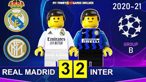 Real Madrid Vs Inter 3 2 Champions League 2020 21 In Lego All Goals Highlights Lego Football Lego Football Champions League Real Madrid