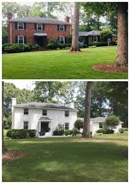 Trim, sherwin williams extra white 7006 the right combination of paint schemes for house exterior use on your home will create appeal. Over 20 Painted Brick And Stone Transformations Nesting With Grace