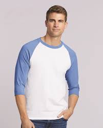 Gildan Heavy Cotton Three Quarter Raglan Sleeve Baseball T Shirt 5700