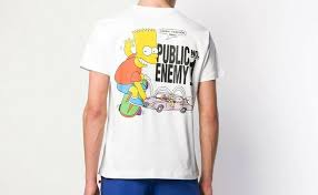 Bart Simpson Off White T Shirt Black Off White Bart Simpson Printed T Shirt Public Enemy No1 Fashion Clothing Shoes Accessories Mensclothing Shirts Ebay Lin Shirts Print T Shirt T Shirt